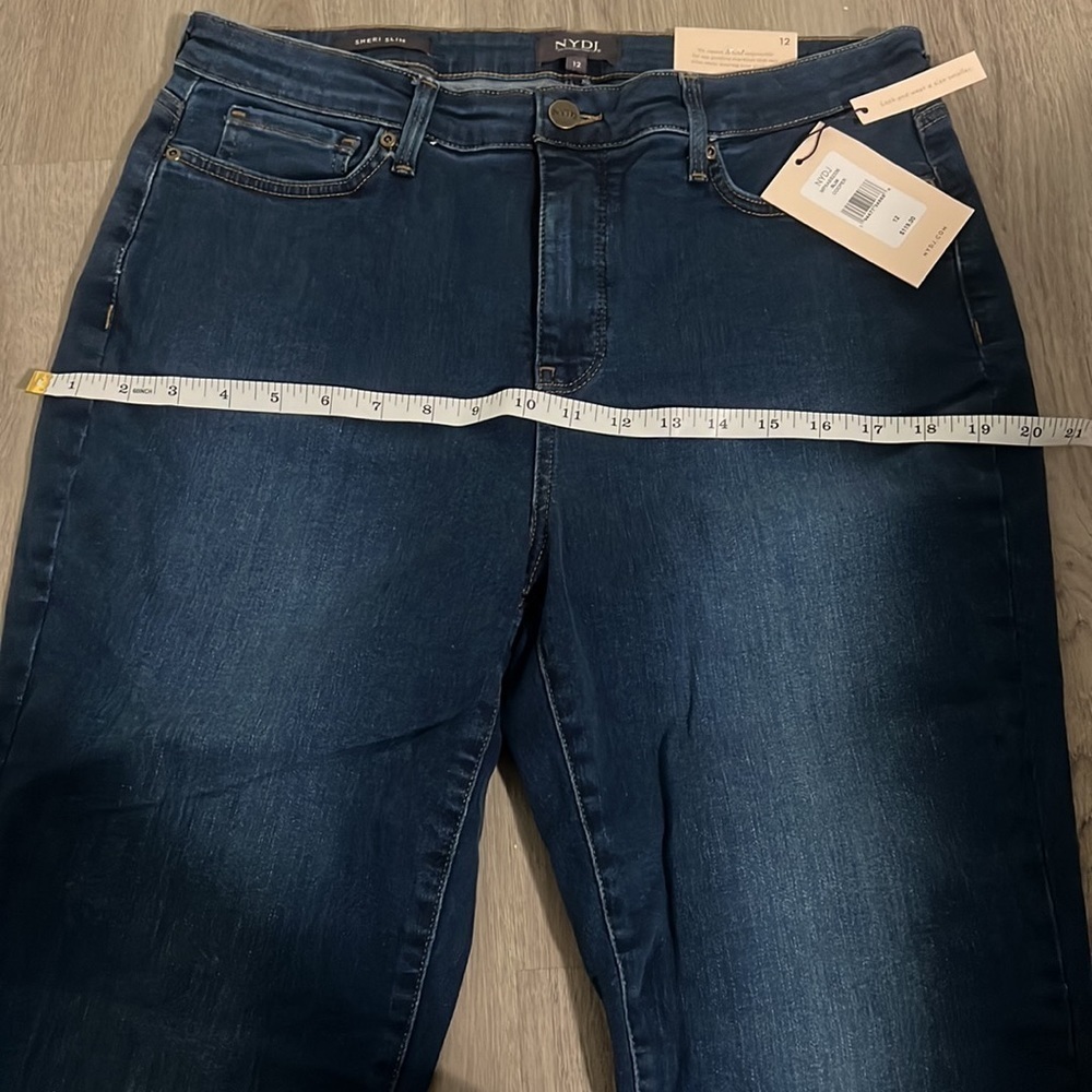 NYDJ Slim Cooper Jeans - Size 12, Dark Wash NWT - Picture 7 of 11